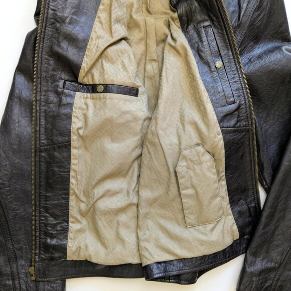 NWT Cole Haan Men's Lambskin Moto Jacket - Picture 5 of 8